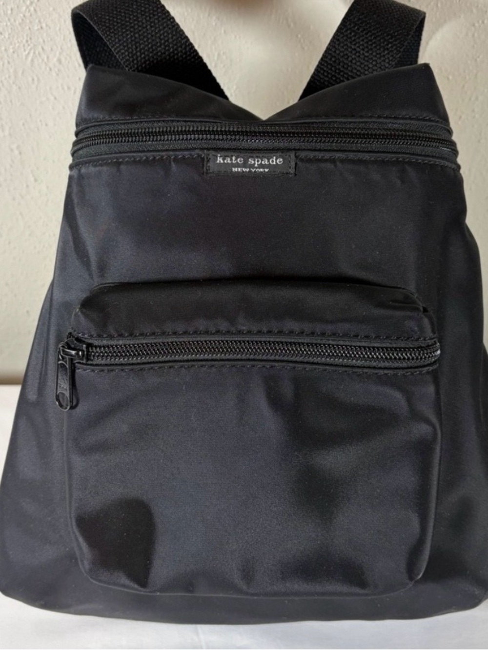 Kate Spade black nylon mini backpack